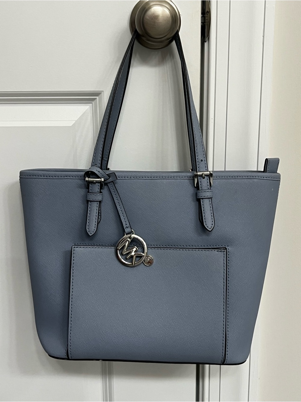 Michael Kors Dusty Blue Saffiano Leather Tote